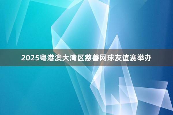 2025粤港澳大湾区慈善网球友谊赛举办